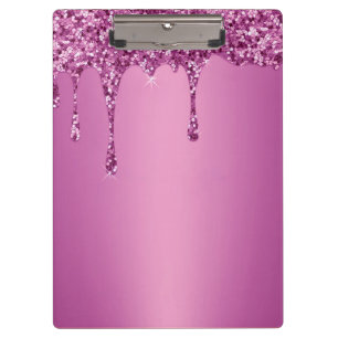 Modern Gold Ombre Marble Glam Metallfolie Klemmbrett