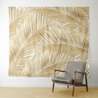 Modern Gold Palm Leaf tropisches Muster