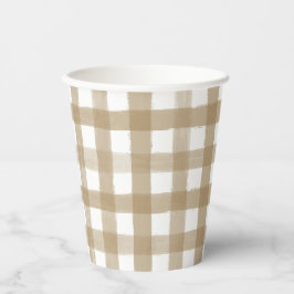 Modern Gold Plaid Bridal Shower Wedding Pappbecher