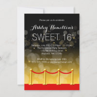 Modern Gold Red Tepet Hollywood Sweet 16