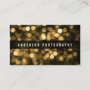 Modern Gold Subtile Glitzer Bokeh Visitenkarte