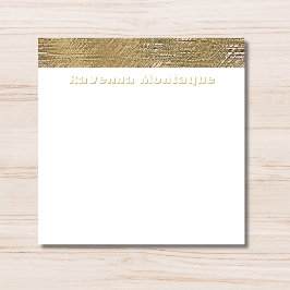 Modern Gold Texture Lined Personalized Name Mitteilungskarte