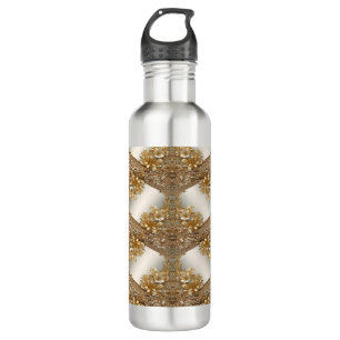 Modern Gold Verzierte Florenwasserflasche Edelstahlflasche