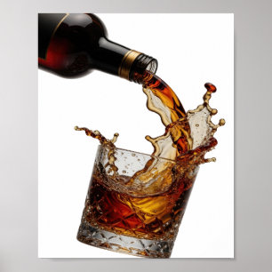 Modern Gold WHISKY SPLASH Poster