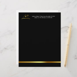 Modern Golden House Logo Real Anwesen Briefbogen