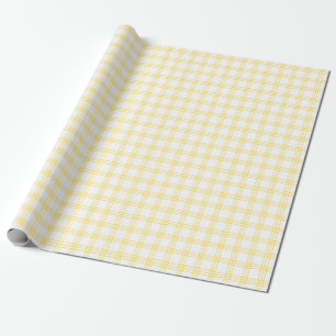 Modern Golden Yellow Kariert Wrapping Paper Geschenkpapier