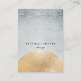 Modern Goldener Kreis Aquarell Grau Schwarz Visitenkarte