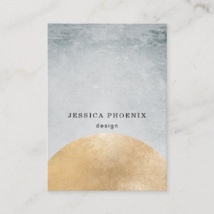 Modern Goldener Kreis Aquarell Grau Schwarz Visitenkarte