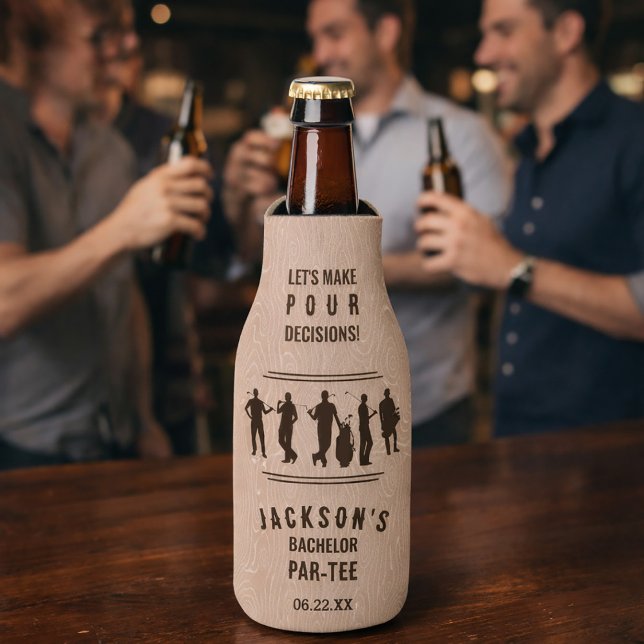 Modern Golf Bachelor Par-tee Bachelor Party  Flaschenkühler (Modern Golf Bachelor Par-tee Bachelor Party Bottle Cooler)