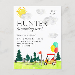 Modern Golf Cart Country Club Belleva Postkarte