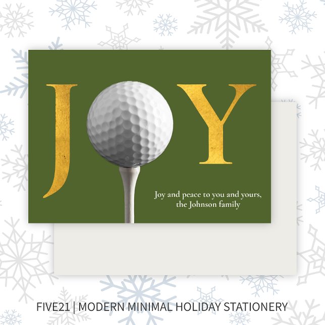 Modern Golf Joy & Peace Green Weihnachten (Von Creator hochgeladen)