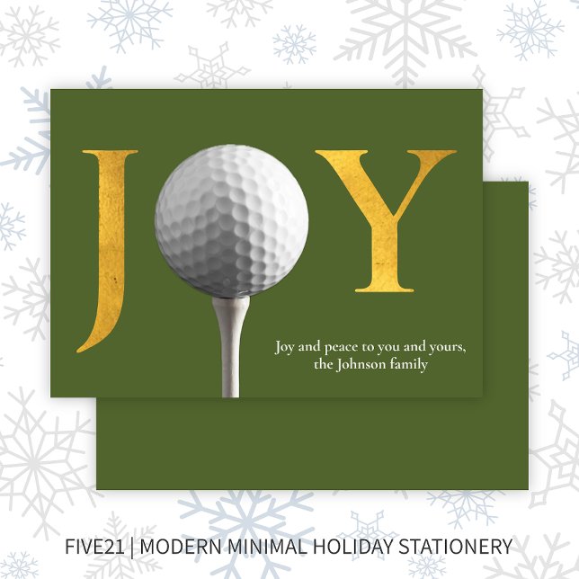 Modern Golf Joy & Peace Green Weihnachten (Von Creator hochgeladen)
