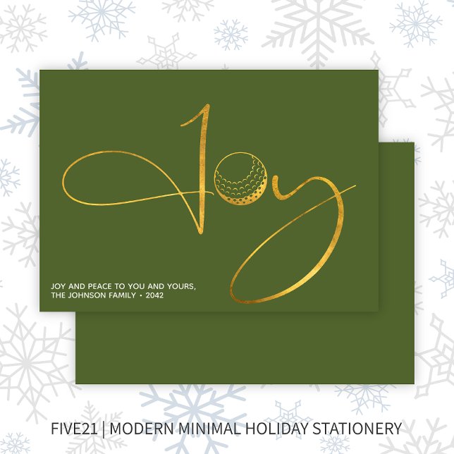 Modern Golf Joy & Peace Green Weihnachten (Von Creator hochgeladen)