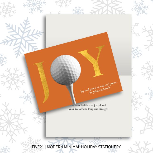Modern Golf Joy & Peace Orange - Weihnachten (Von Creator hochgeladen)