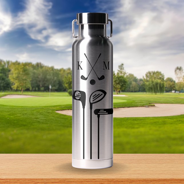 Modern Golf Logo | Monogramm Minimalistisch Trinkflasche (Von Creator hochgeladen)