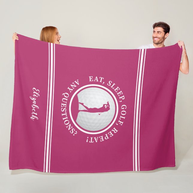 Modern Golfer Sports Monogram Name Golf Niedlich P Fleecedecke (Beispiel)