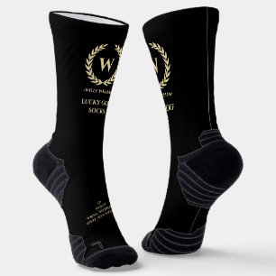 MODERN GOLFER VATER'S DAY GOLF MONOGRAM LUCKY SOCKEN