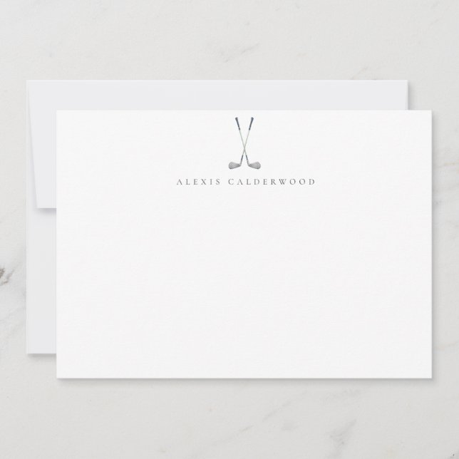 Modern Golfers Personalized Mitteilungskarte (Vorderseite)