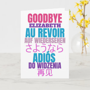 Modern Goodbye Farewell Karte