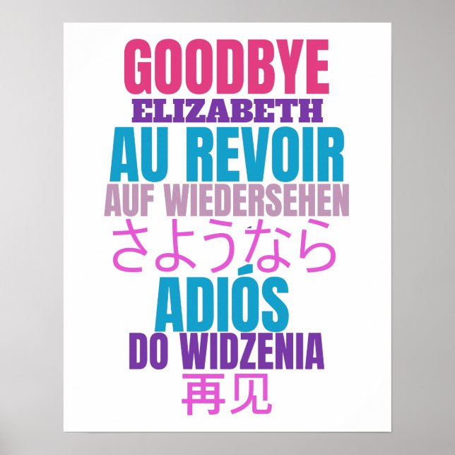 Modern Goodbye Farewell Party Poster (Vorne)