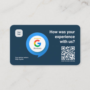 Modern Google Review QR Card   Wie war Ihr Experte Visitenkarte