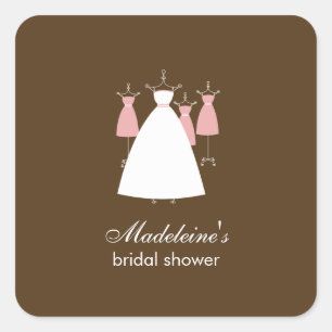 Modern Gowns bevorzugen Sticker - Rosa