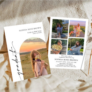 Modern Graduation Announcement Invitation Einladung