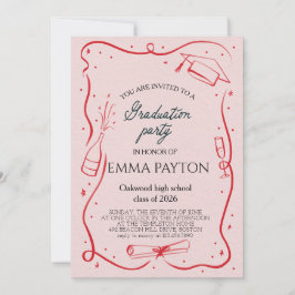 Modern Graduation Celebration Einladung