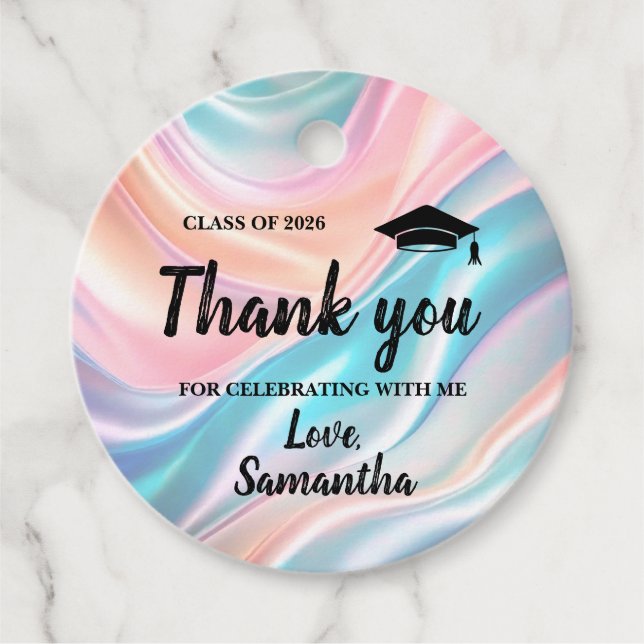 Modern  Graduation  Geschenkanhänger (Vorderseite)