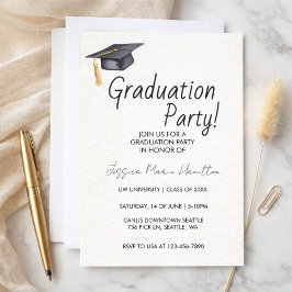 Modern Graduation Invitation Template Einladung