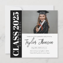 Modern Graduation Party Invitation With photo