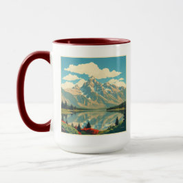 Modern Grand Teton Alpine Zen Personalized Tasse