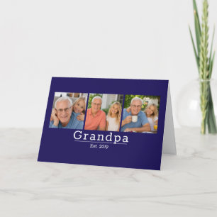 Modern Grandpa Est. Minimalistische Typografie 3 F Karte