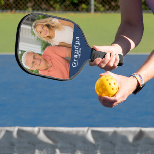 Modern Grandpa Est. Minimalistische Typografie Fot Pickleball Schläger