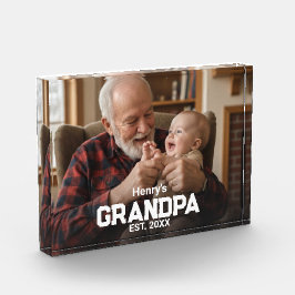 Modern Grandpa Est. Name Year Photo Block