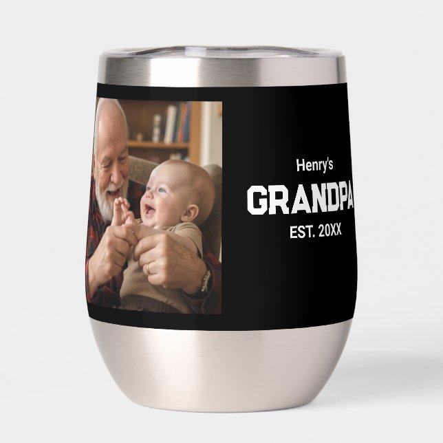 Modern Grandpa Established Est. Name Year Photo (Rückseite)