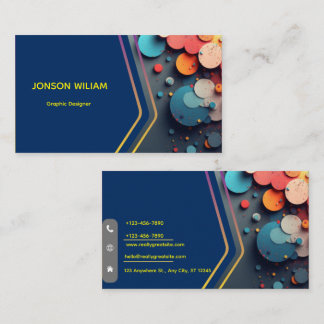 Modern Graphic Designer Business Card | Custom Min Visitenkarte