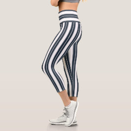 Modern grau gestreift capri leggings