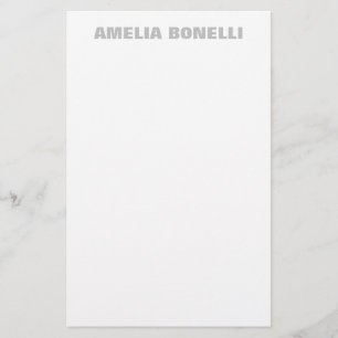 Modern Grau Weiß Bold Minimalist Professionell Briefpapier