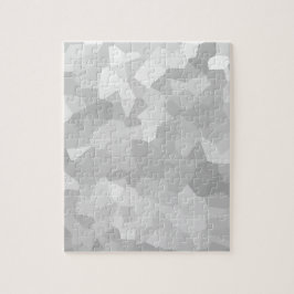 Modern - graue und weiße Polygon-Form abstrakt Puzzle