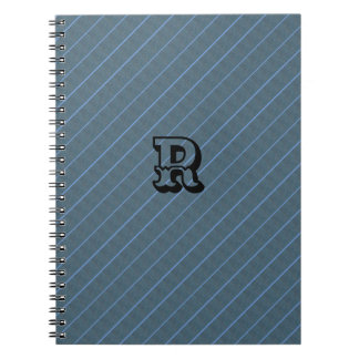 MODERN GRAY BLUE NIEDLICH Spiral Foto Notebook Notizblock