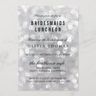 Modern Gray Bridesmaids Luncheon Einladungskarte Einladung