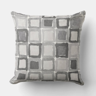 Modern Gray Painted Patches  Kissen