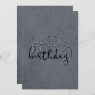 Modern gray stylish Textured Birthday