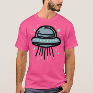 Modern Gray Ufo - Design für Alien Liebhaber T-Shirt