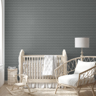 Modern Gray Zig Zag Striping Tapete