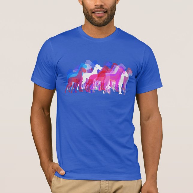 Modern Great Dane Group pinkT-Shirt T-Shirt (Vorderseite)
