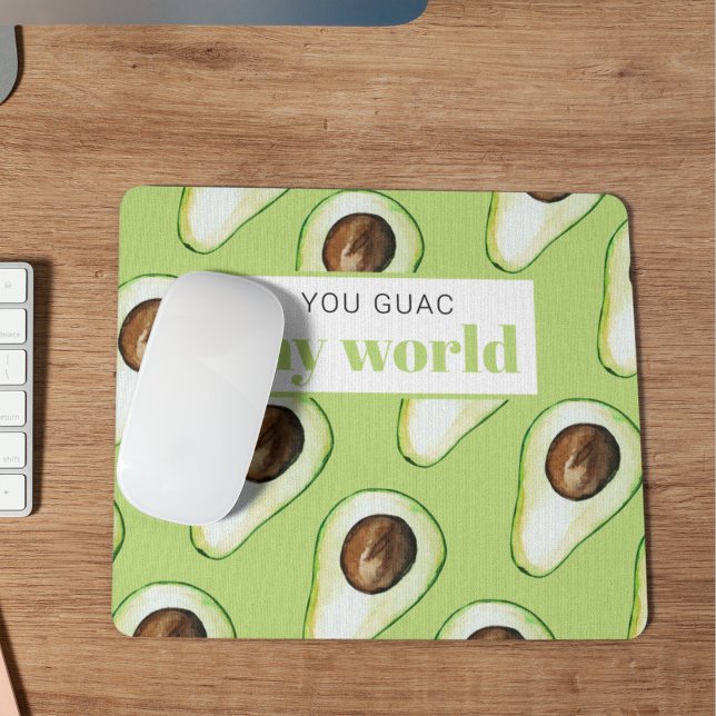 Modern Green Avocado Fusion Zitat Mousepad (Von Creator hochgeladen)