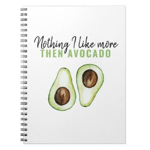 Modern Green Avocado Zitat von Avocado Lover Gesch Notizblock