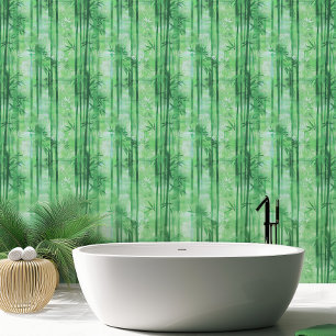 Modern Green Bamboo 2'x10' Roll Tapete